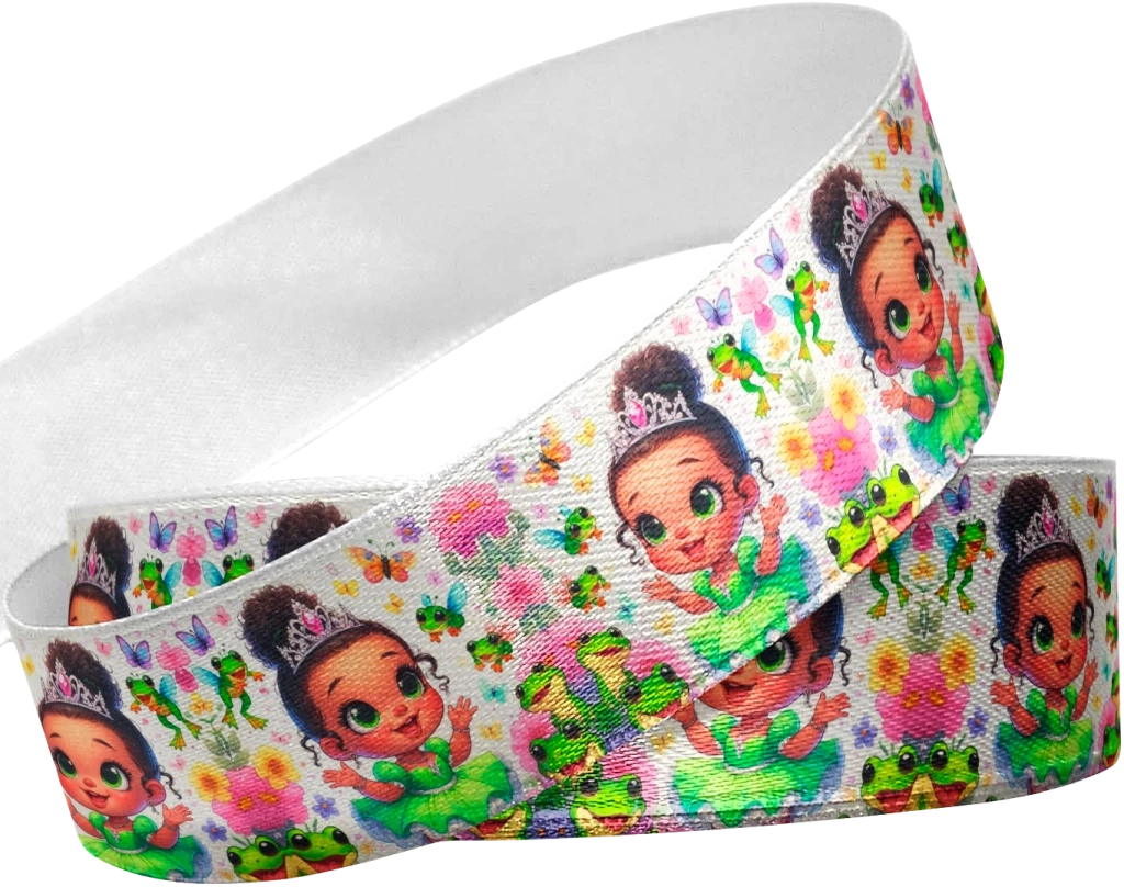 Fita Princesa Tiana -38mm-Gorgurão