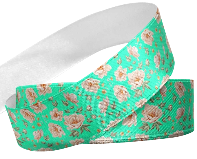 Fita Floral -38mm-Gorgurão