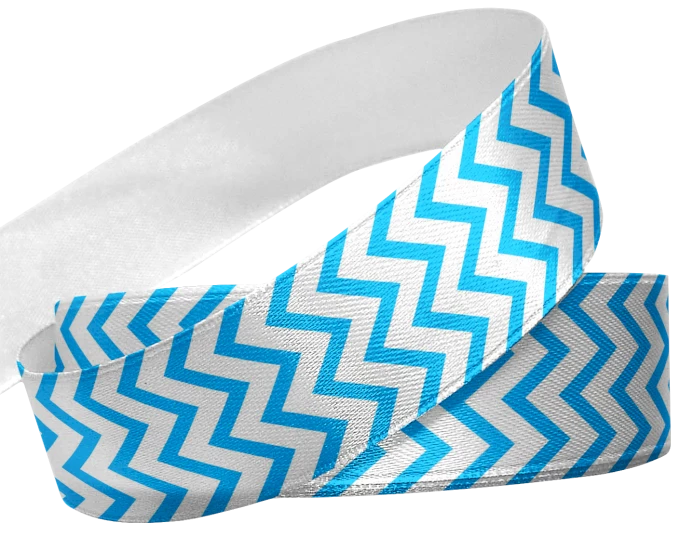 Fita Estampa Chevron Turquesa