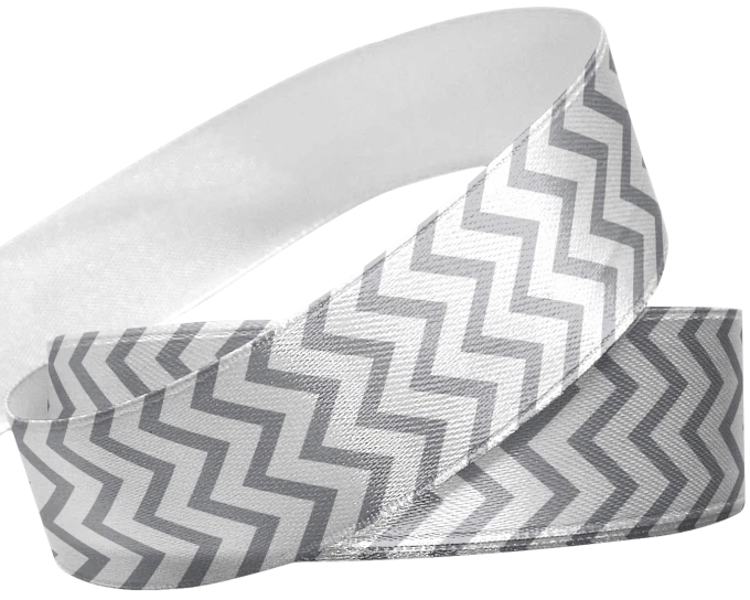 Fita Estampa Chevron Cinza 