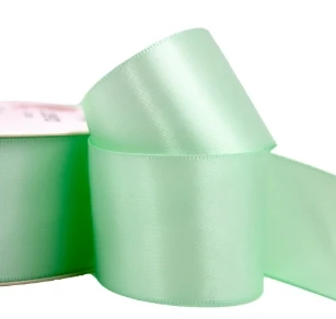 Fita de Cetim Importada Verde Bebe Nº5 (22mm com 20 metros)