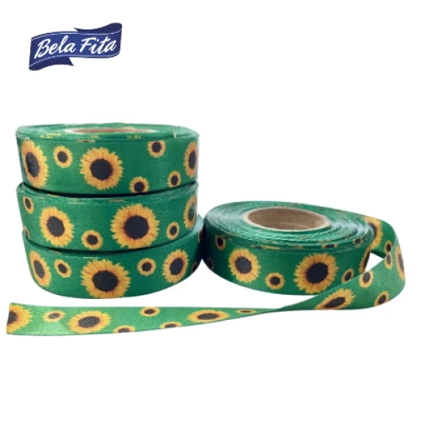Fita de seda para Cordão / Chaveiro Girasol 20mm dupla face
