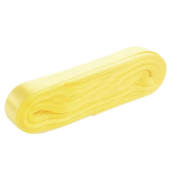 Fita de Cetim Importada Amarelo Bebe Nº5 (22mm com 20 metros)