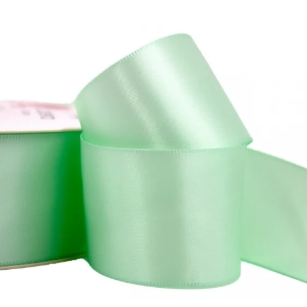 Fita de Cetim Importada Verde Bebe Nº5 (22mm com 20 metros)