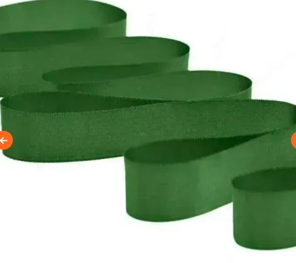 Fita de Cetim Importada Verde Bandeira Nº5 (22mm com 20 metros)